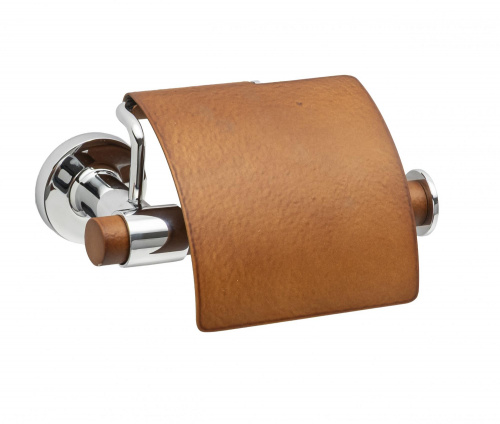 Держатель LEATHER для туалетной бумаги с крышкой